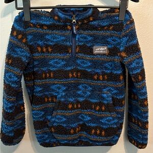 Eddie Bauer Blue and Orange Fleece Jacket